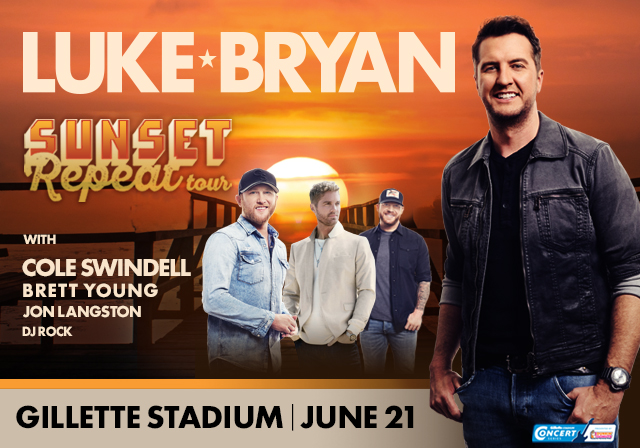 Win Tickets And Transportation to See Luke Bryan at Gillette Stadium!