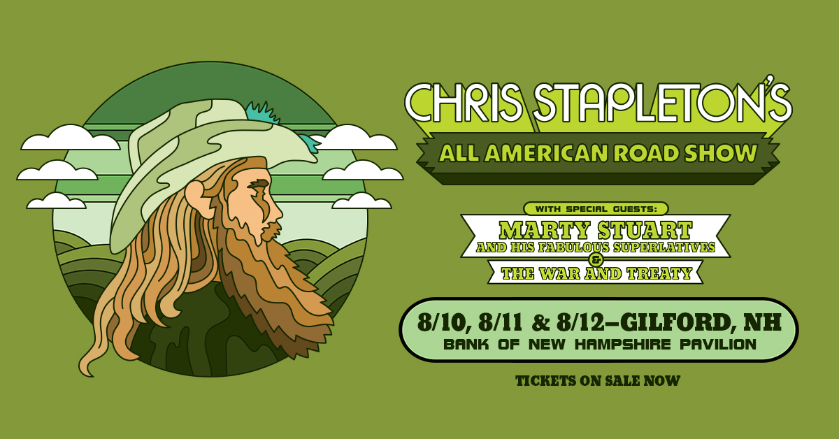 Win Chris Stapleton Tickets At The Bank Of NH Pavilion!
