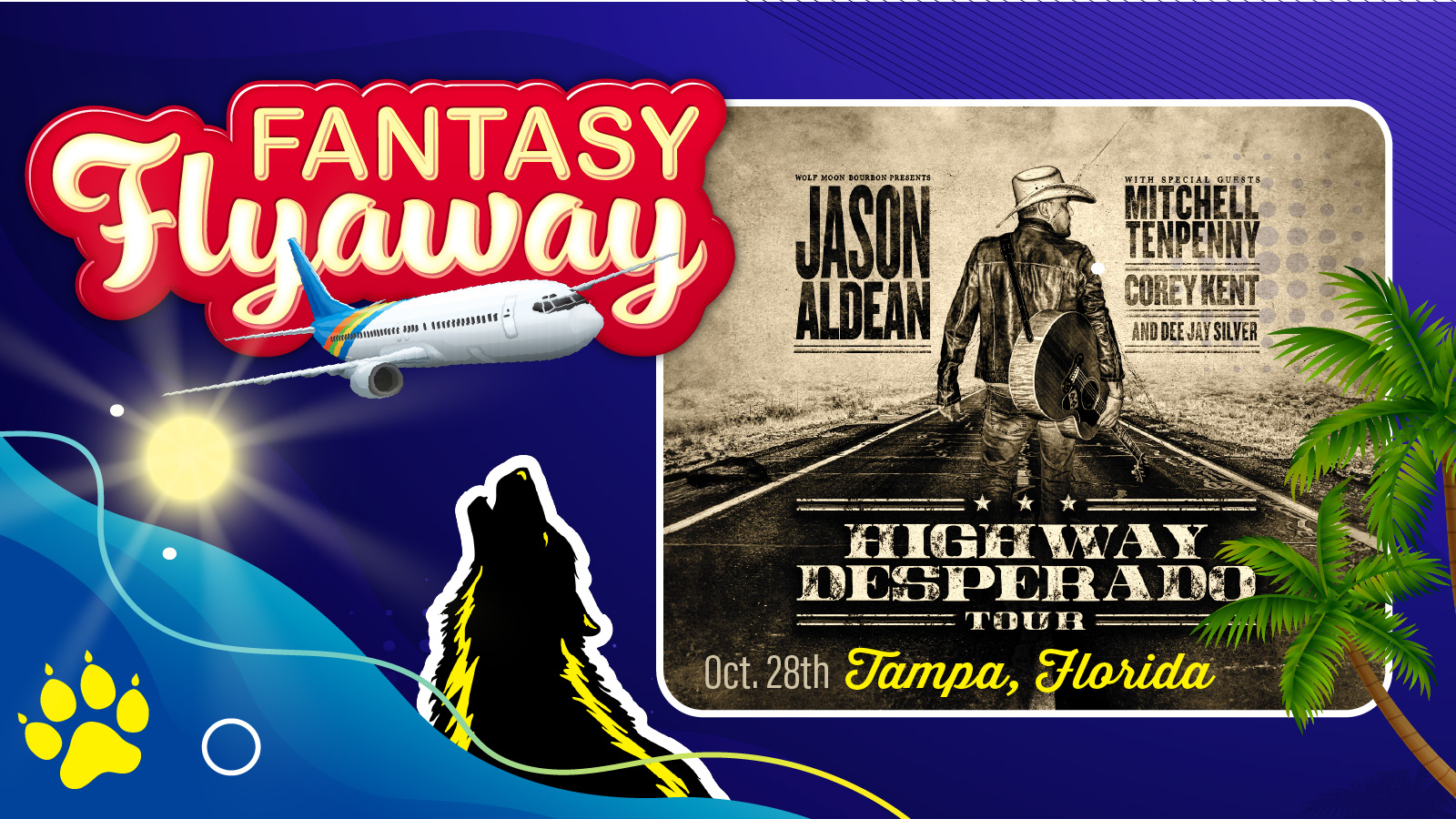 Fantasy Flyaway…Jason Aldean In Tampa October 28