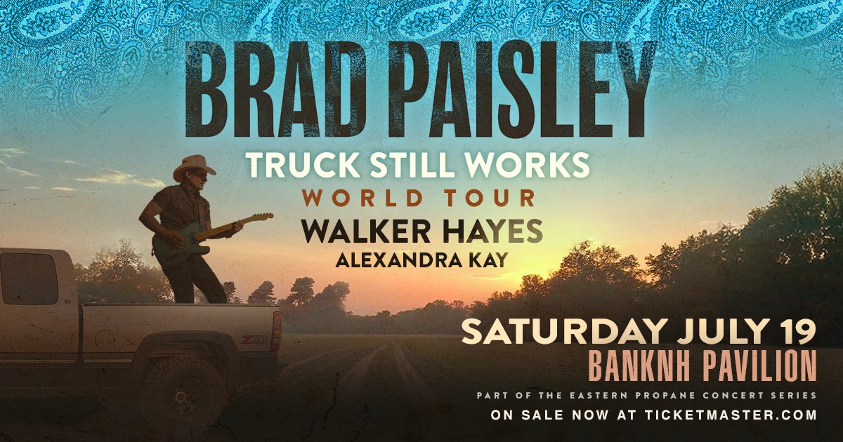 Last Chance to Win Tickets to see Brad Paisley at BankNH Pavilion!