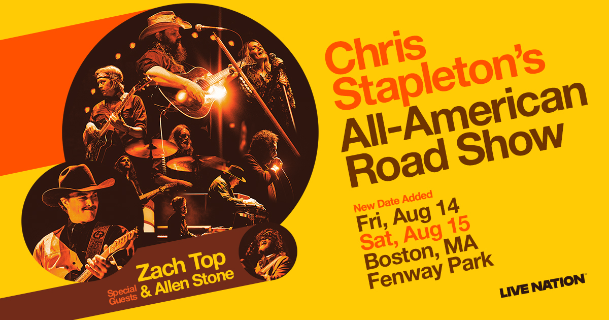 Win Tickets to Chris Stapleton’s All-American Road Show at Fenway Park (Night Two!)