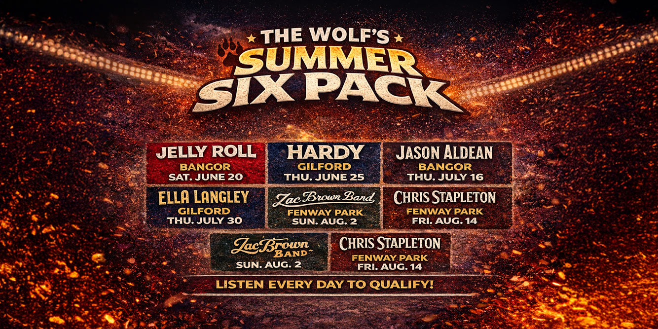 The Wolf’s Summer Six Pack: Tickets to 6 Big New England Country Concerts